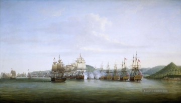 Bataille de Sainte Lucie entre d Estaing et Barrington 1778 Seeschlachten Ölgemälde